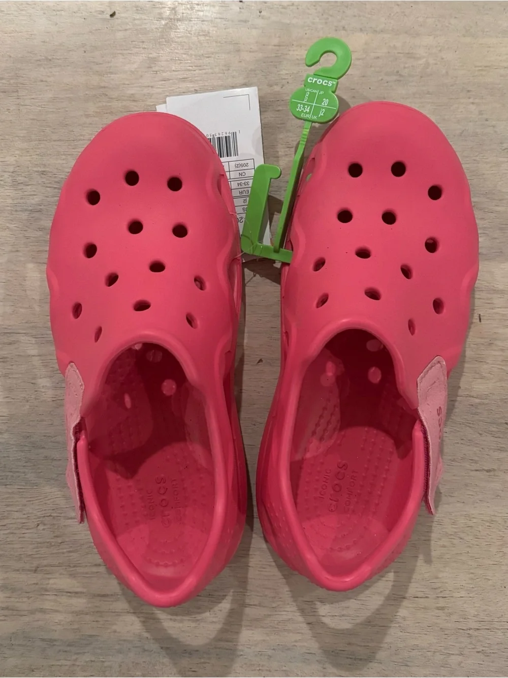CROCS Kids Hot Pink Vented Clog Sandals